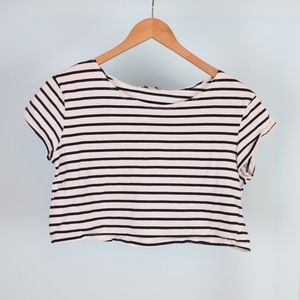 Cropped Striped Tshirt size M